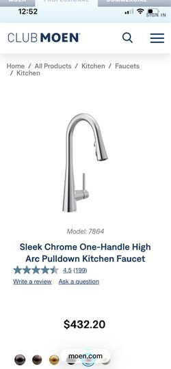 Moen kitchen faucet chrome