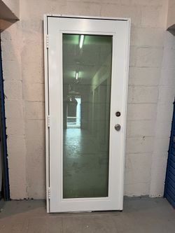 32x80 impact aluminum door with frame