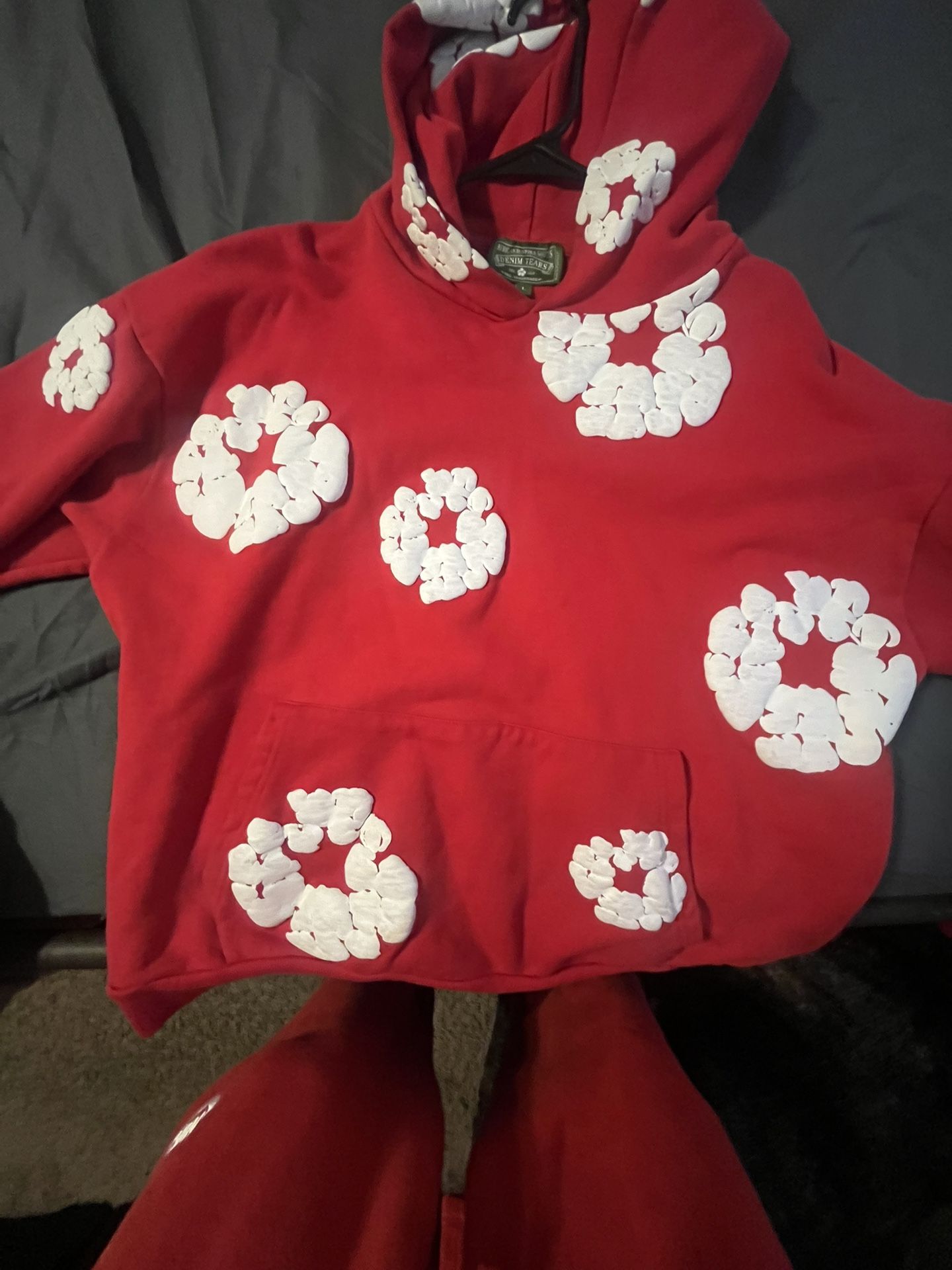 red denim tears hoodie