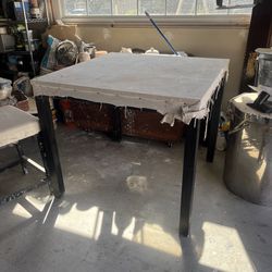 Canvas Covered Table