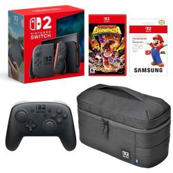 Nintendo Switch 2 Console Bundle - Donkey Kong Bananza Disc w/ Switch 2 Pro Controller, SD Card, and Case