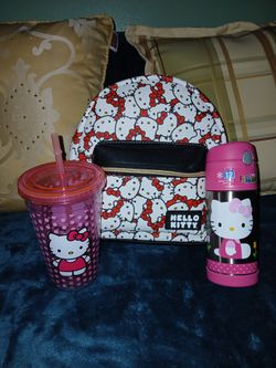 Hello Kitty Backpack & Tumbler