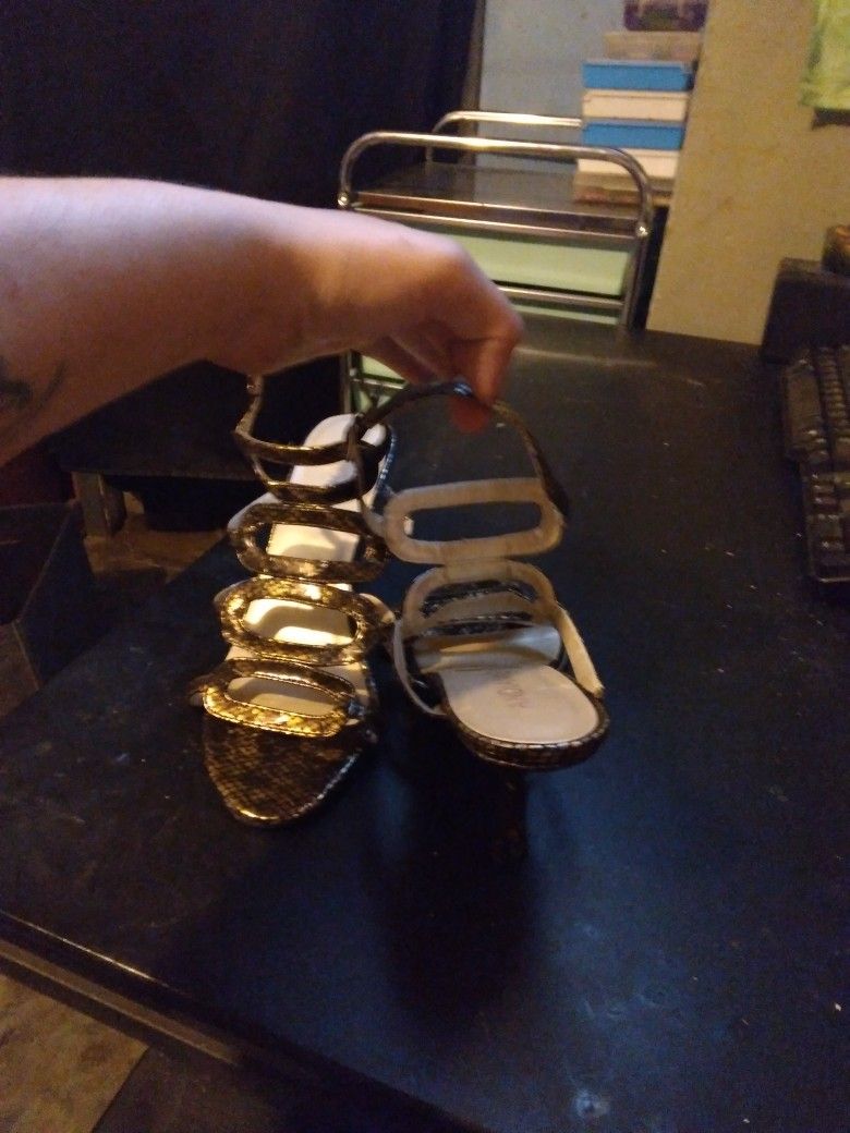 Andiamo Snake Skin Heels