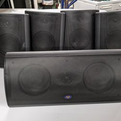 Cerwin Vega 5 Speaker Surround Sound Set AVS-SAT4 & AVS-CTR4