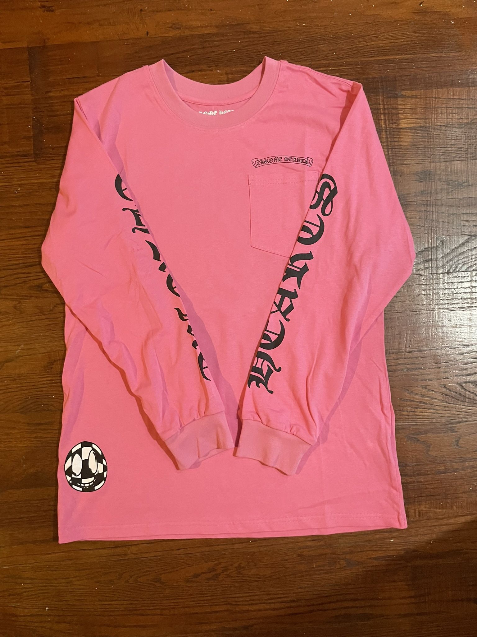 pink chrome heart longsleeve