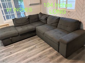 Dark Gray L-Shaped Sectional Sofa