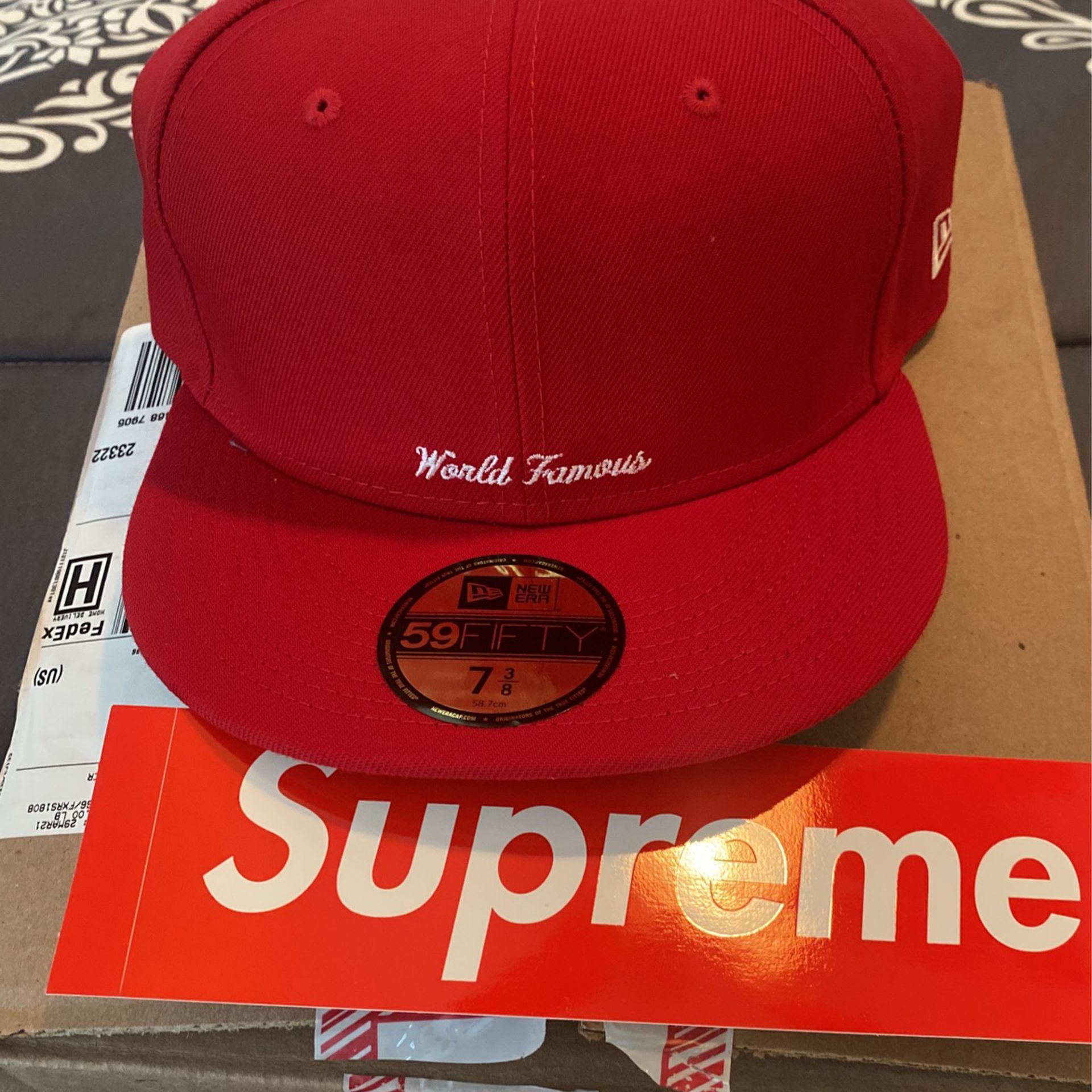 Supreme Fitted New Era Hat  7 3/8  