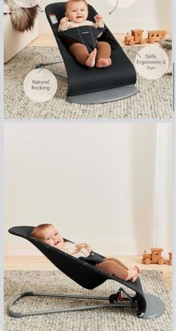 BabyBjörn Bouncer Bliss, Black, Woven, Classic Quilt | 2-in-1 Adjustable Baby Bouncer Seat and Toddler Chair, Newborn to Toddler (8-29 lbs), 4 Positio