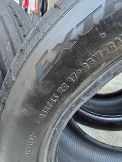 Set of Continental performance tires.