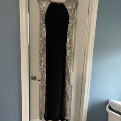 Black With Beige Sides And Silver Sequins Size 12