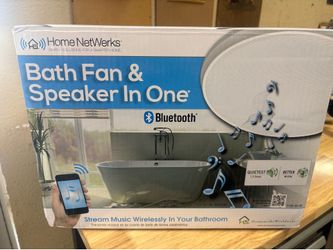 Home NetWerks Bluetooth Bathroom Exhaust Fan & Speaker (Model 7130-03-BT) – Open Box