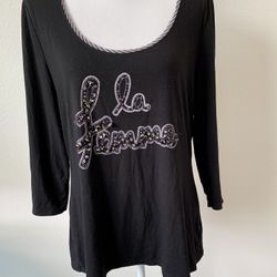 White House Black Market long sllev blouse  XL