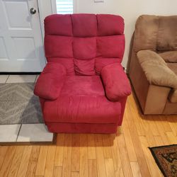 Red Lazyboy Couch Single