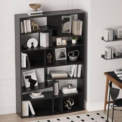 6-shelf Geometric Bookcase, different ways to setup , 16 Cube Bookcase, Storage Shelves G-4