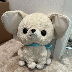 Charming Puppy Plush with Bow - Soft, Lovable, and Perfect for Snuggles