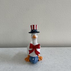 Stars & Stripes 2026 Patriotic Fourth Of July Goose With Uncle Sam Top Hat Figurine