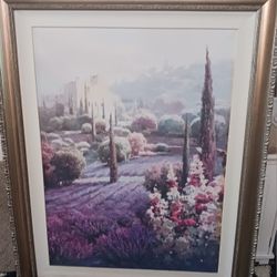 Fields of Lavender" by artist Roberto Lombardi. Painting
