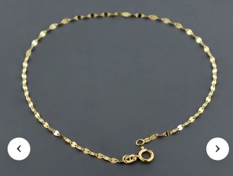 10k solid gold mirror bracelet