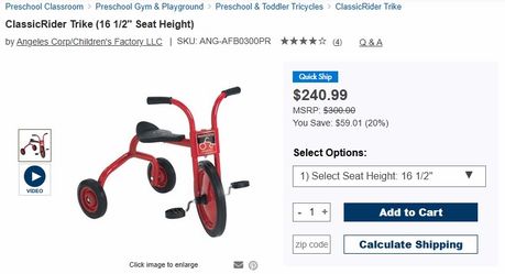 Tricycle Angeles ClassicRider Trike (16 1/2" Seat Height)