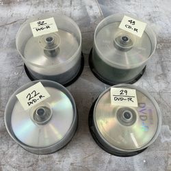 126 Assorted Blank DVDs & CDs