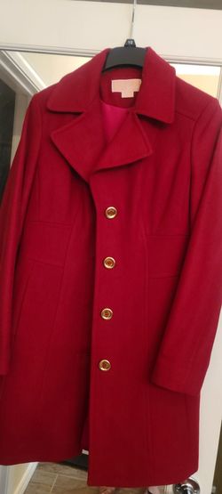 red wool coat