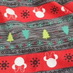 Girls Med 7-8 Disney Minnie Mouse Stripe Holiday Festive Christmas Dress Soft 