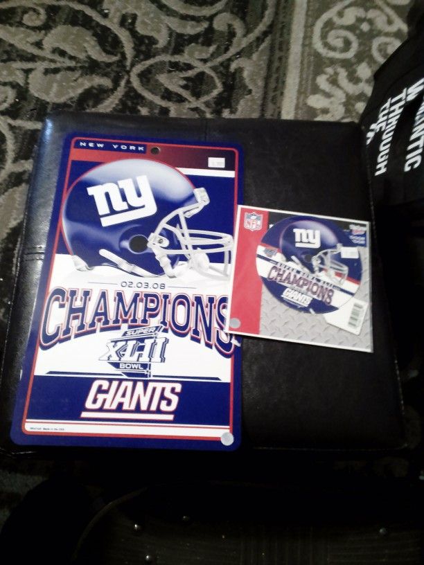 Giants Super Bowl Champions 2008 Magnet And Picture