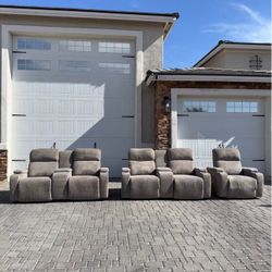 Grey recliner set
