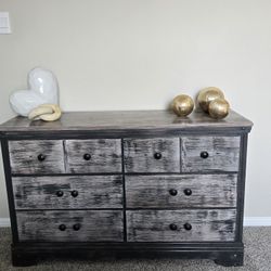 Solid Wood Rustic Dresser- Hand Painted & Restored
