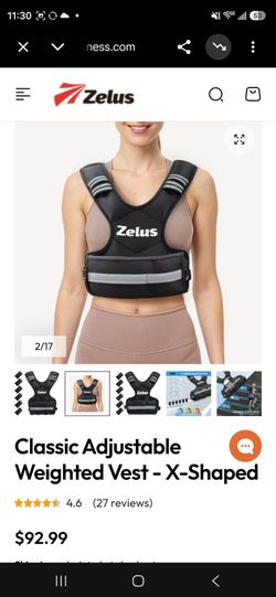 Zelus X-Shaped Adjustable Weighted Vest
