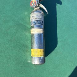 Vintage Stainless Steel Water Fire Extinguisher