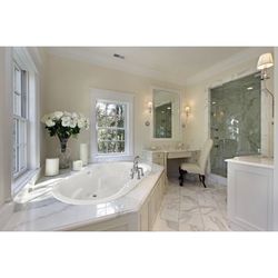 Custom TUB jacuzzi  74 x 44 in. Combo Drop-In Jacuzzi Bathtub in Ivory 