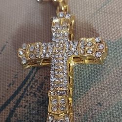 New Stainless Steel Gold Tone Pendant 2.5 In 26in Mpu Serious Buyer Don't Deliver Cash Only Price Firm 