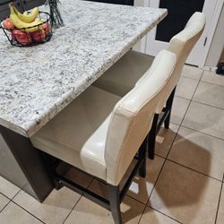 Vegan Leather Bar Stools 