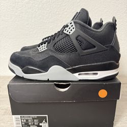 *NEW* Men’s Size 9.5 Air Jordan 4 Black Canvas