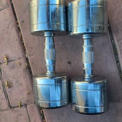 pair of 40 lib YVANKO dunbells