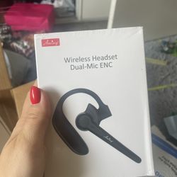 New Wireless Bluetooth Headset with AI Noise Cancelling
