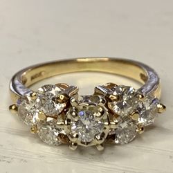2 Ct Natural Diamond & 14Kt Gold Ring