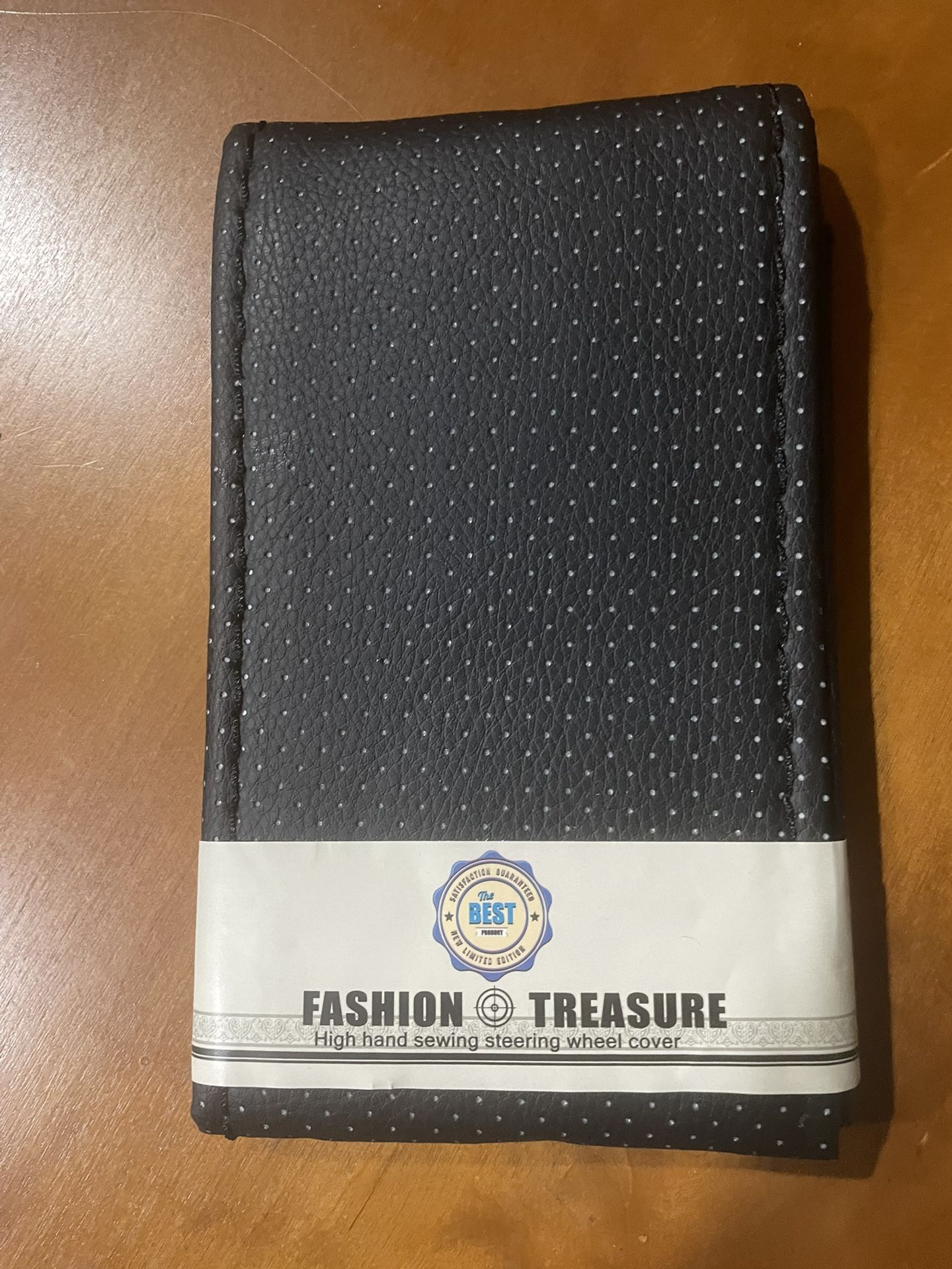 Hand Sewing Steering Wheel Cover (BK)