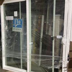New Patio Door Jeld Wen Size W71.1/2 H79.1/2. Vinyl $380 New Construction