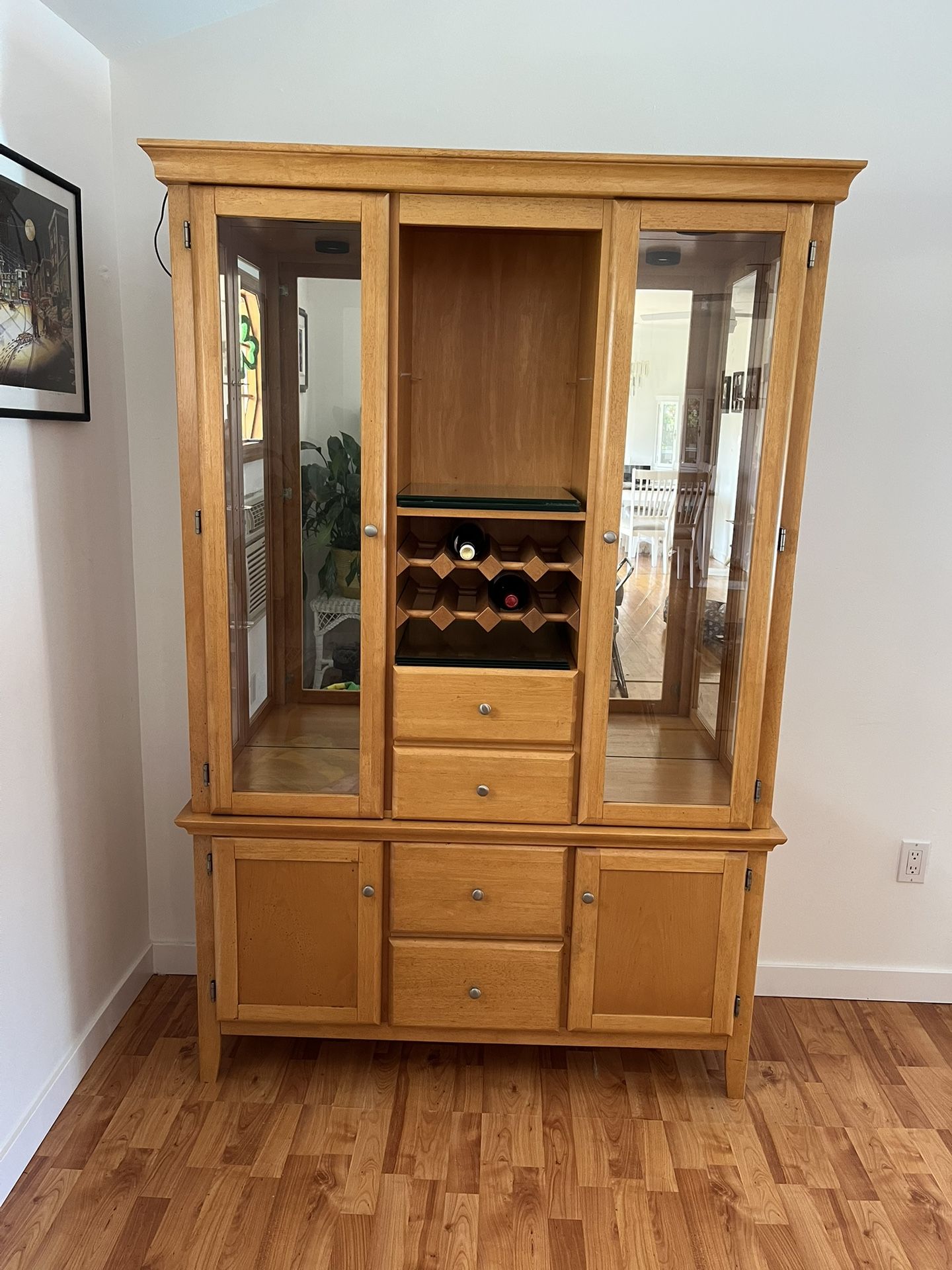 China Closet With Small Wine Rack