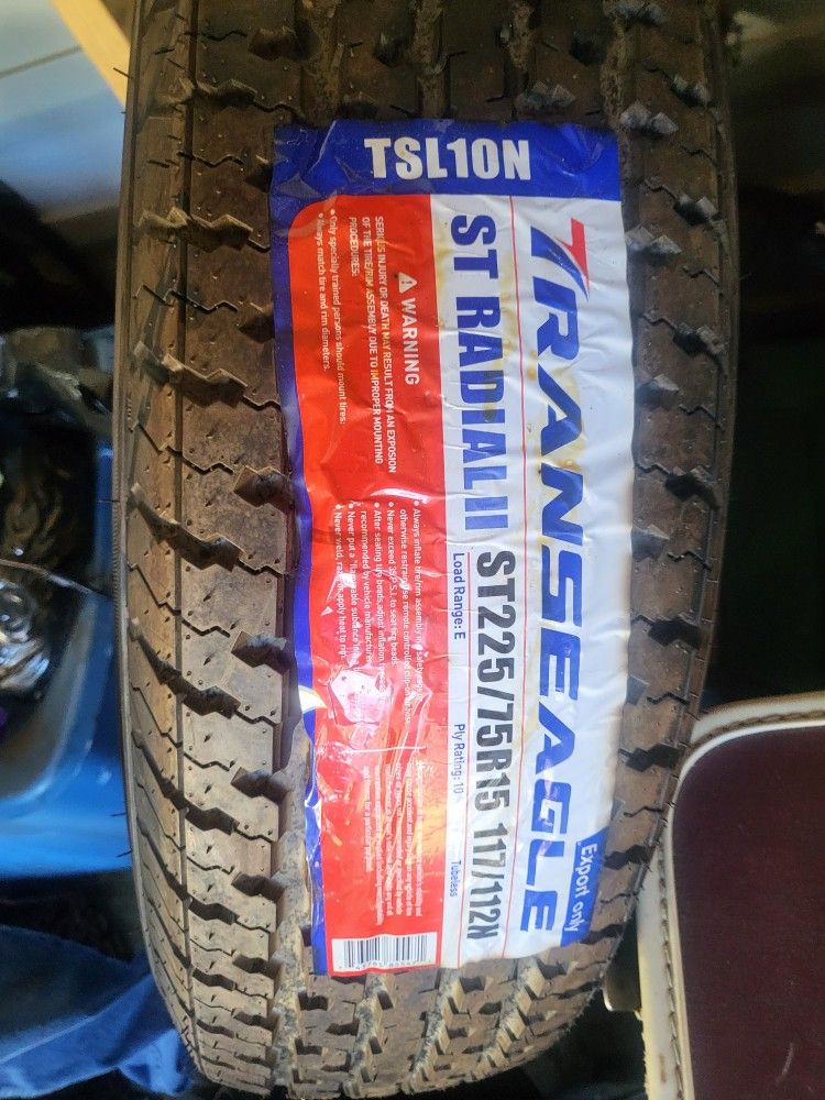 2 Trailer Tires 10 Ply Rated E