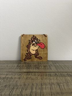 Tasmanians Devil Wood Burning 6x6”