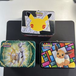 Pokemon Trading Card Game 2021 2022 Spring Collector's Tin Chest Lunch Box