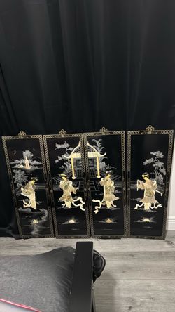 Black Lacquer with mother pearl wall frames