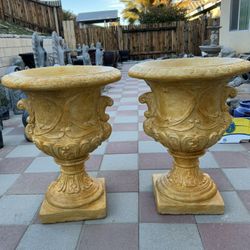 New Flower Pots Made Out Of Cement Perfect Gift 