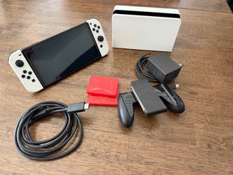 Nintendo Switch OLED White 64GB + Dock & Accessories