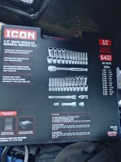 ICON 3/8" Drive 54-Piece Modular Socket Set