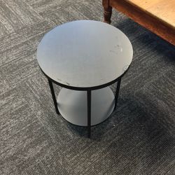 Black End Table with 2 Tiers