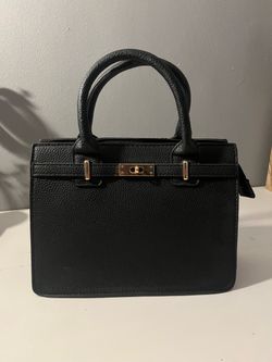Black  Handbag with Gold Hardware